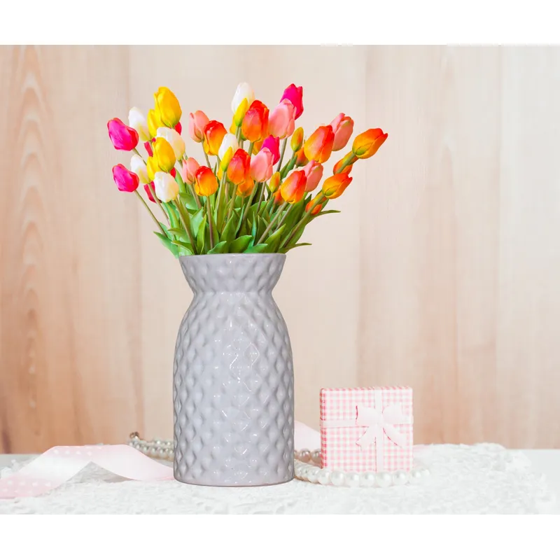 GENERICO - Floreros Jarrones Home Decorativos de Cerámica Nacional 22 x 13 cm