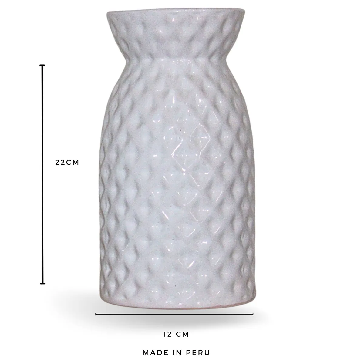 GENERICO - Floreros Jarrones Home Decorativos de Cerámica Nacional 22 x 13 cm