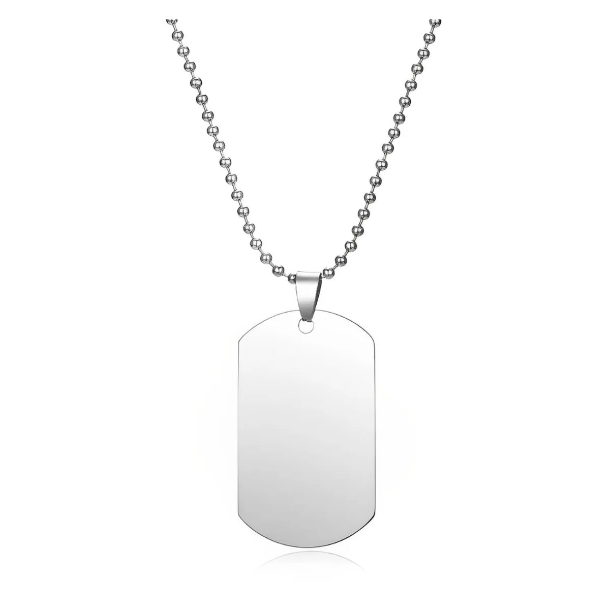 GENERICO - Collar Placa Militar Hombre Acero Inoxidable