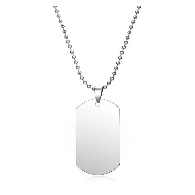 GENERICO - Collar Placa Militar Hombre Acero Inoxidable