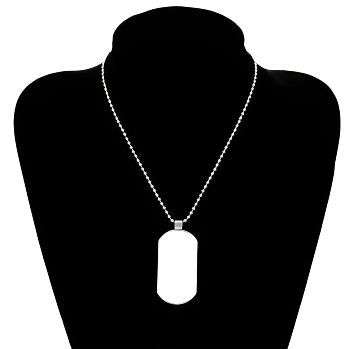 GENERICO - Collar Placa Militar Hombre Acero Inoxidable