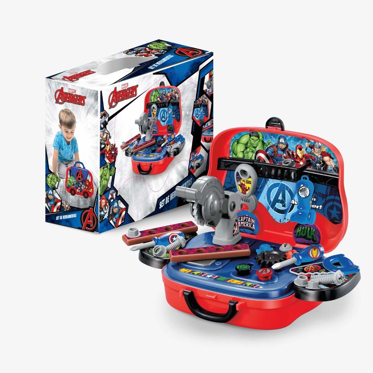 MARVEL - Set de herramientas y lonchera 2 en 1 - Avengers