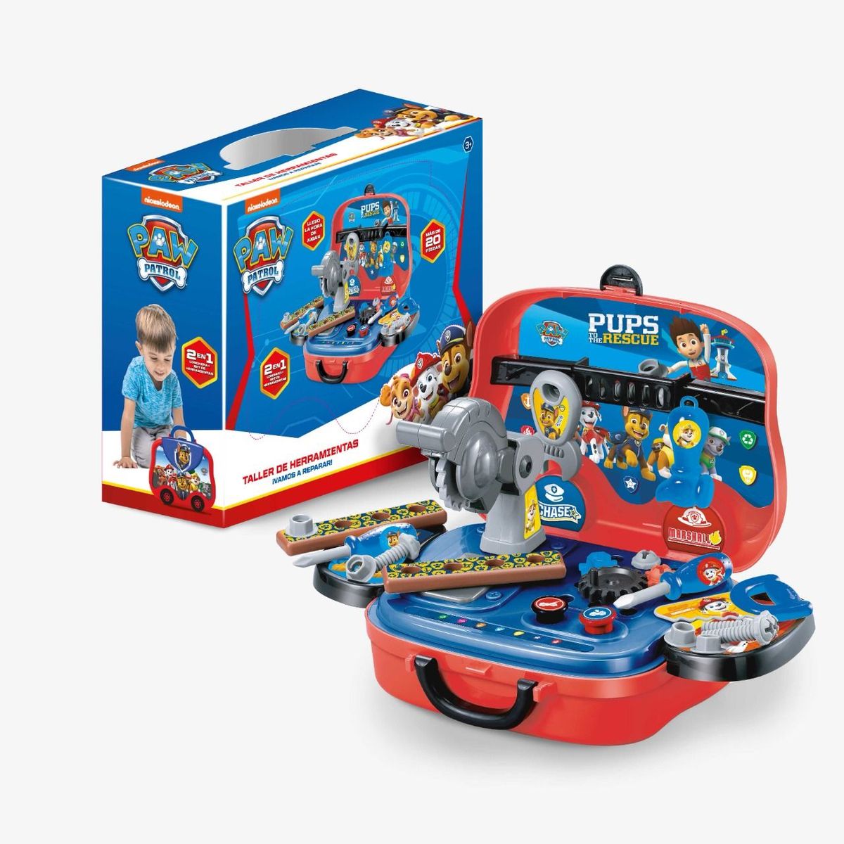 NICKELODEON - Set de herramientas y lonchera 2 en 1 - Paw Patrol