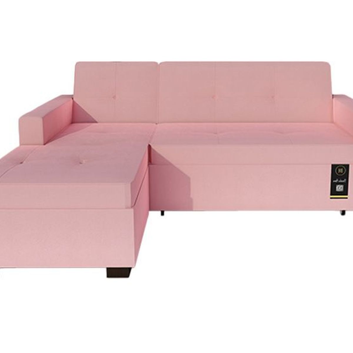 BARAKA HOME - Sofá Cama Multifuncional Debar Izquierdo 3 Cuerpos - Rosa