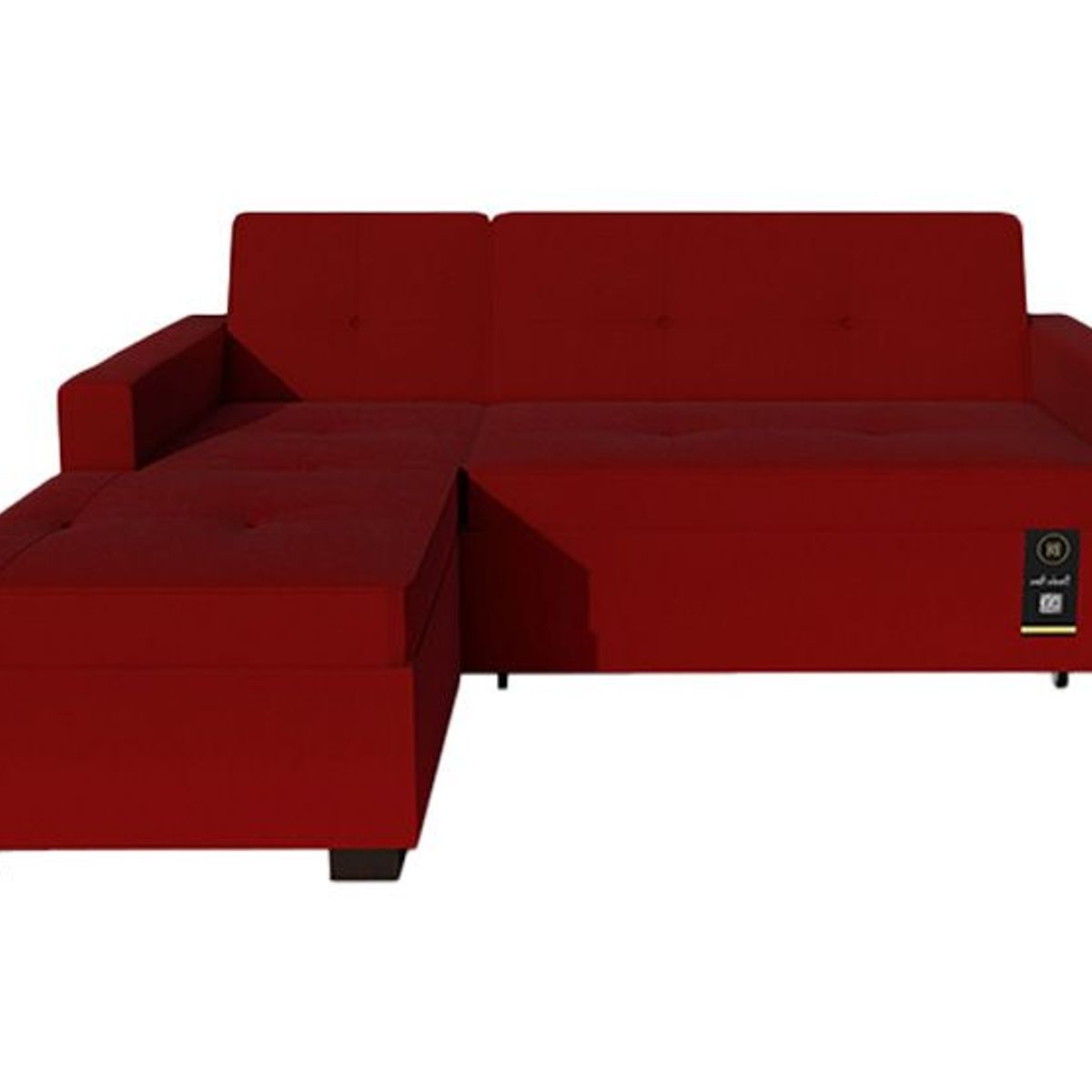 BARAKA HOME - Sofá Cama Multifuncional Debar Izquierdo 3 Cuerpos - Rojo