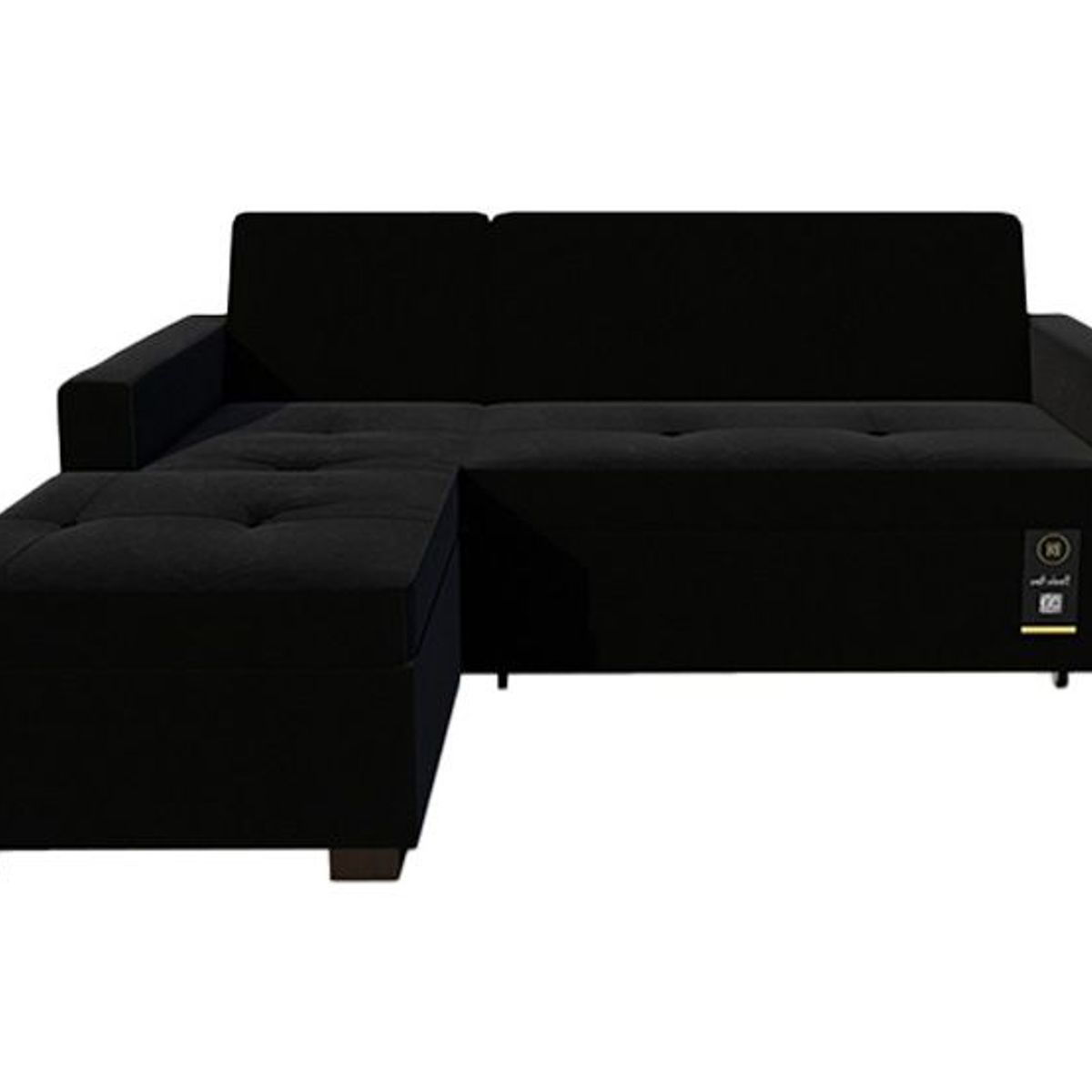 BARAKA HOME - Sofá Cama Multifuncional Debar Izquierdo 3 Cuerpos - Negro