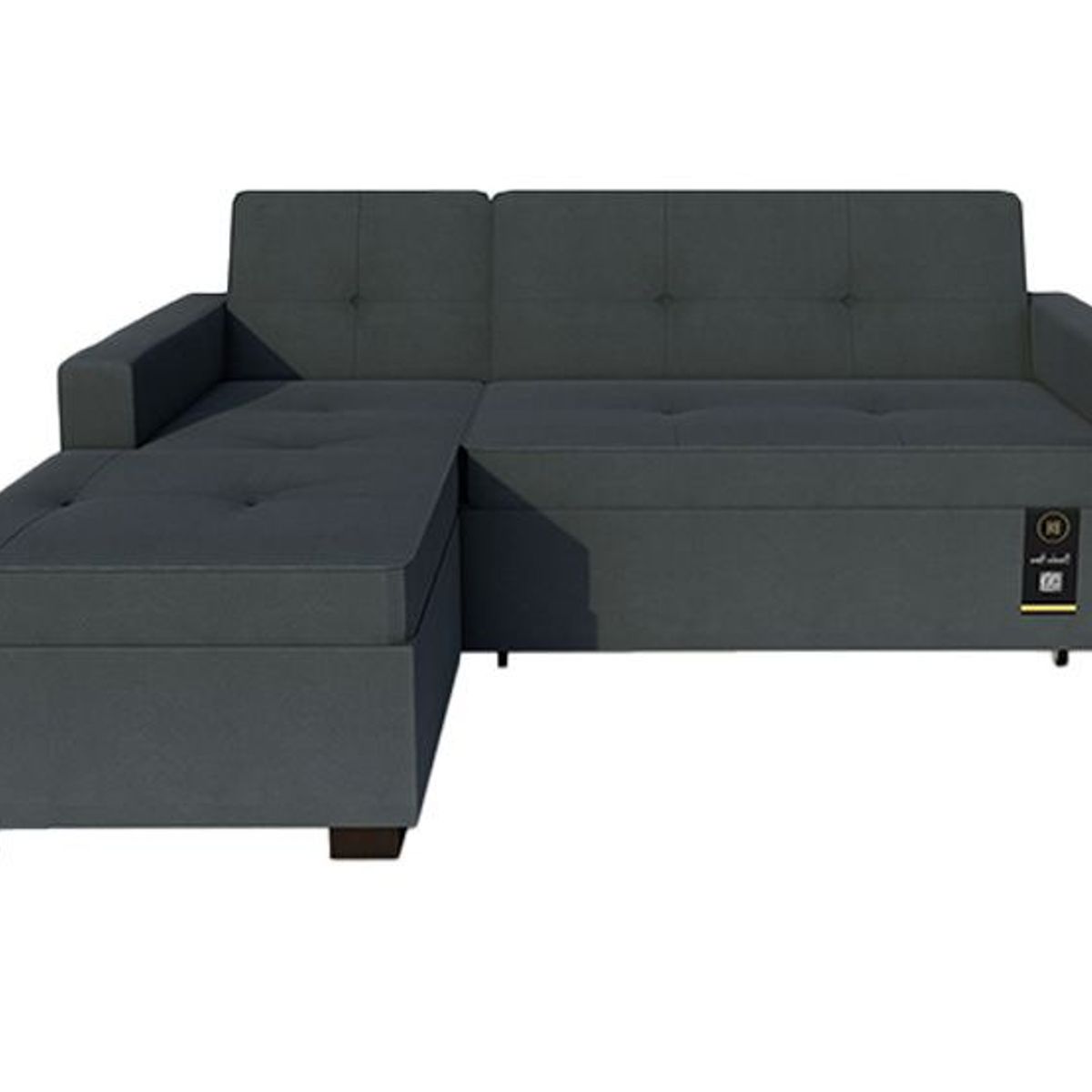 BARAKA HOME - Sofá Cama Multifuncional Debar Izquierdo 3 Cuerpos - Gris Oscuro