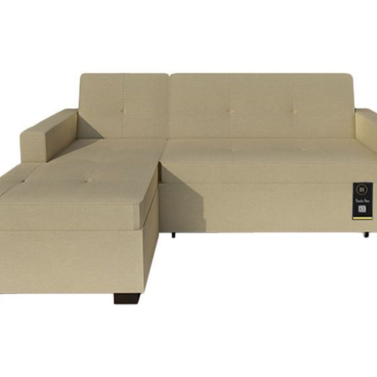BARAKA HOME - Sofá Cama Multifuncional Debar Izquierdo 3 Cuerpos - Beige Claro