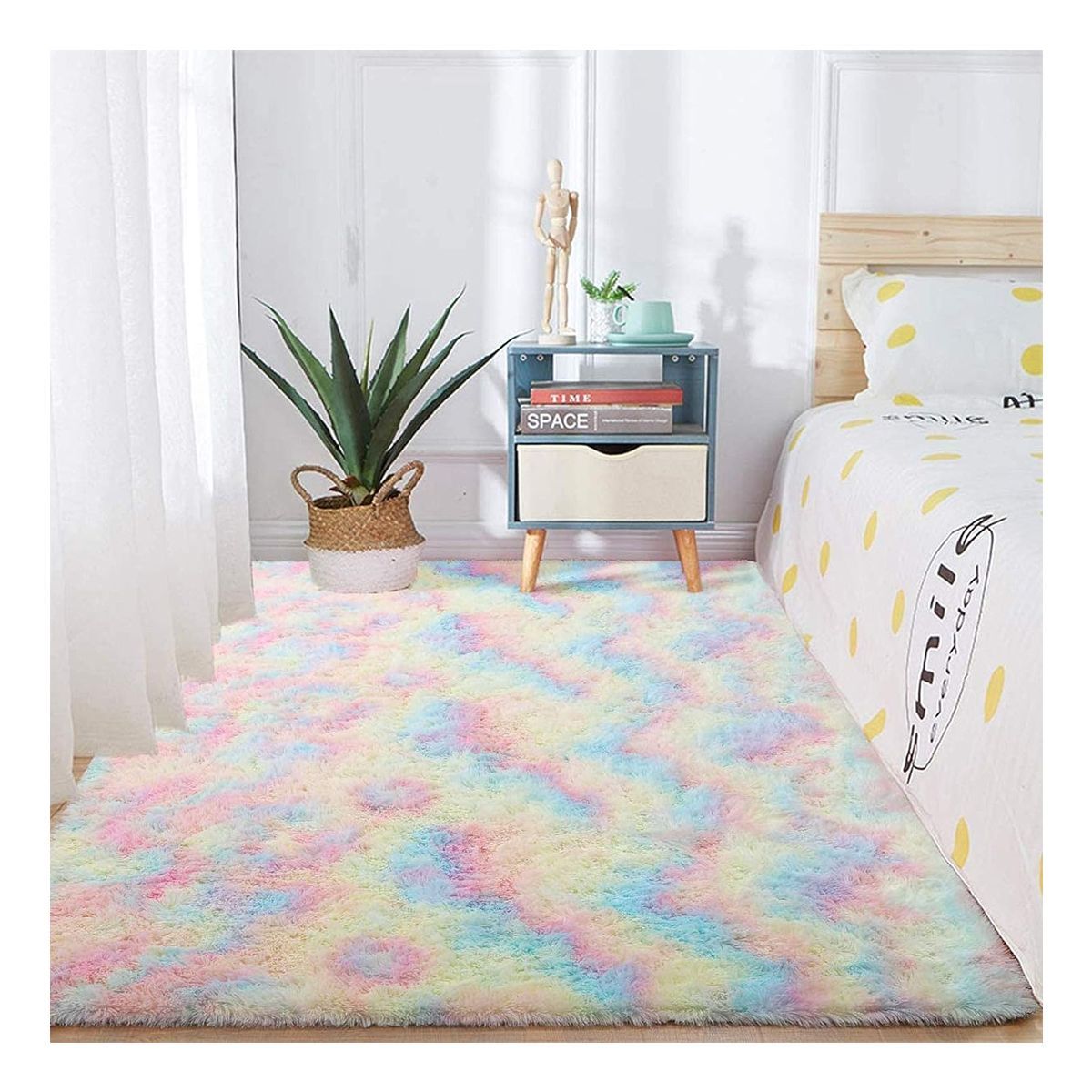 GRETAIL - Alfombra De Felpa Piso Decorativo 200cm x 140cm Arcoíris