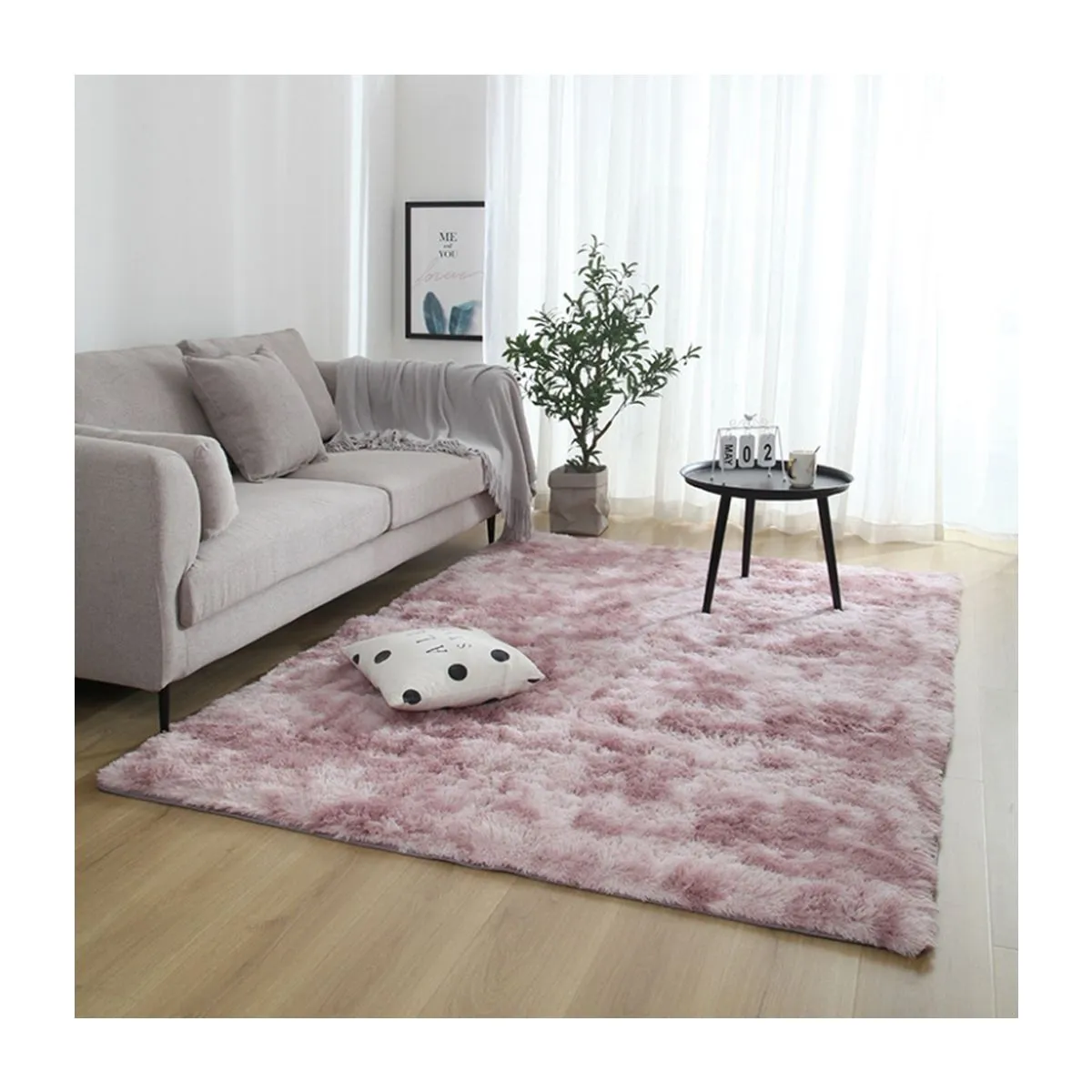GRETAIL - Alfombra De Felpa Piso Decorativo 200cm x 140cm Lila