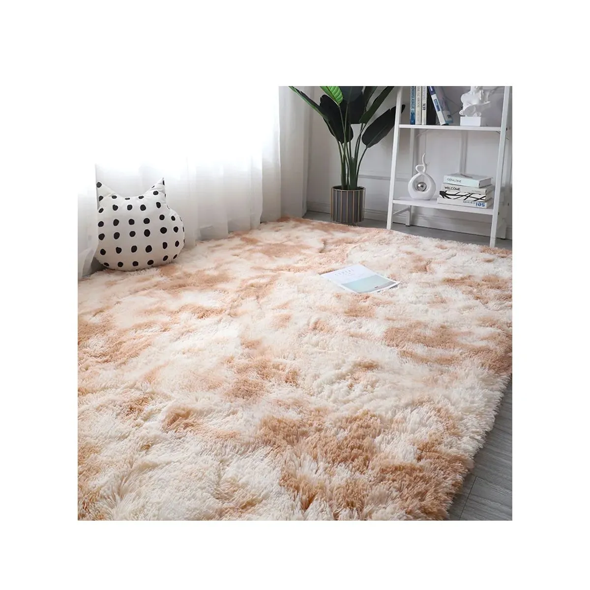 GRETAIL - Alfombra De Felpa Piso Decorativo 200cm x 140cm Marrón Claro
