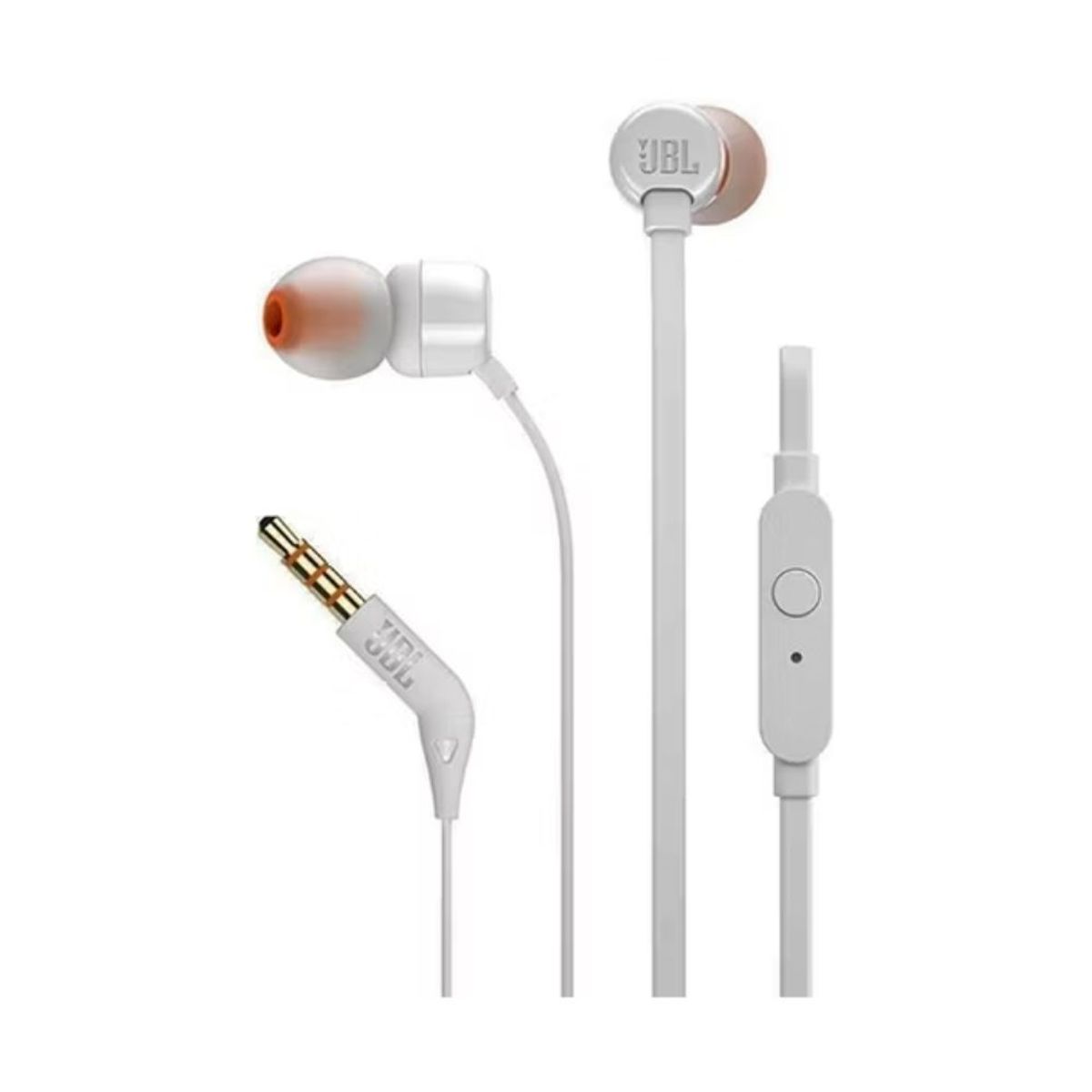 JBL - JBL Tune 110 Audífono Original con Micrófono Pure Bass 3.5 mm - Blanco