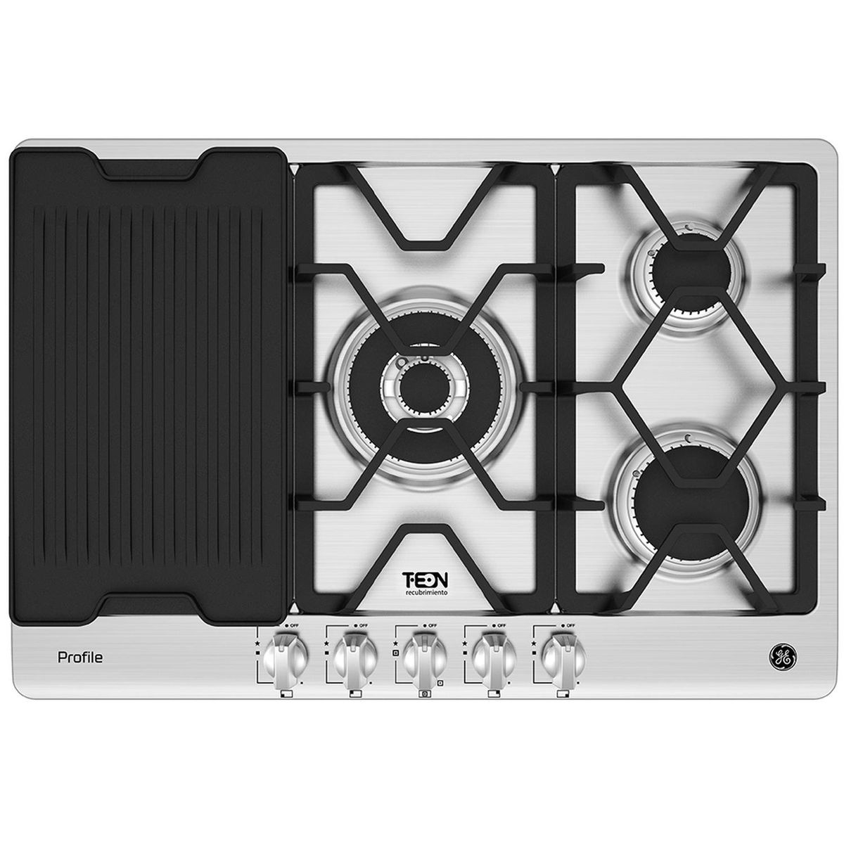 GENERAL ELECTRIC - Parrilla a Gas 76cm Acero Inoxidable GE PGP75TI0