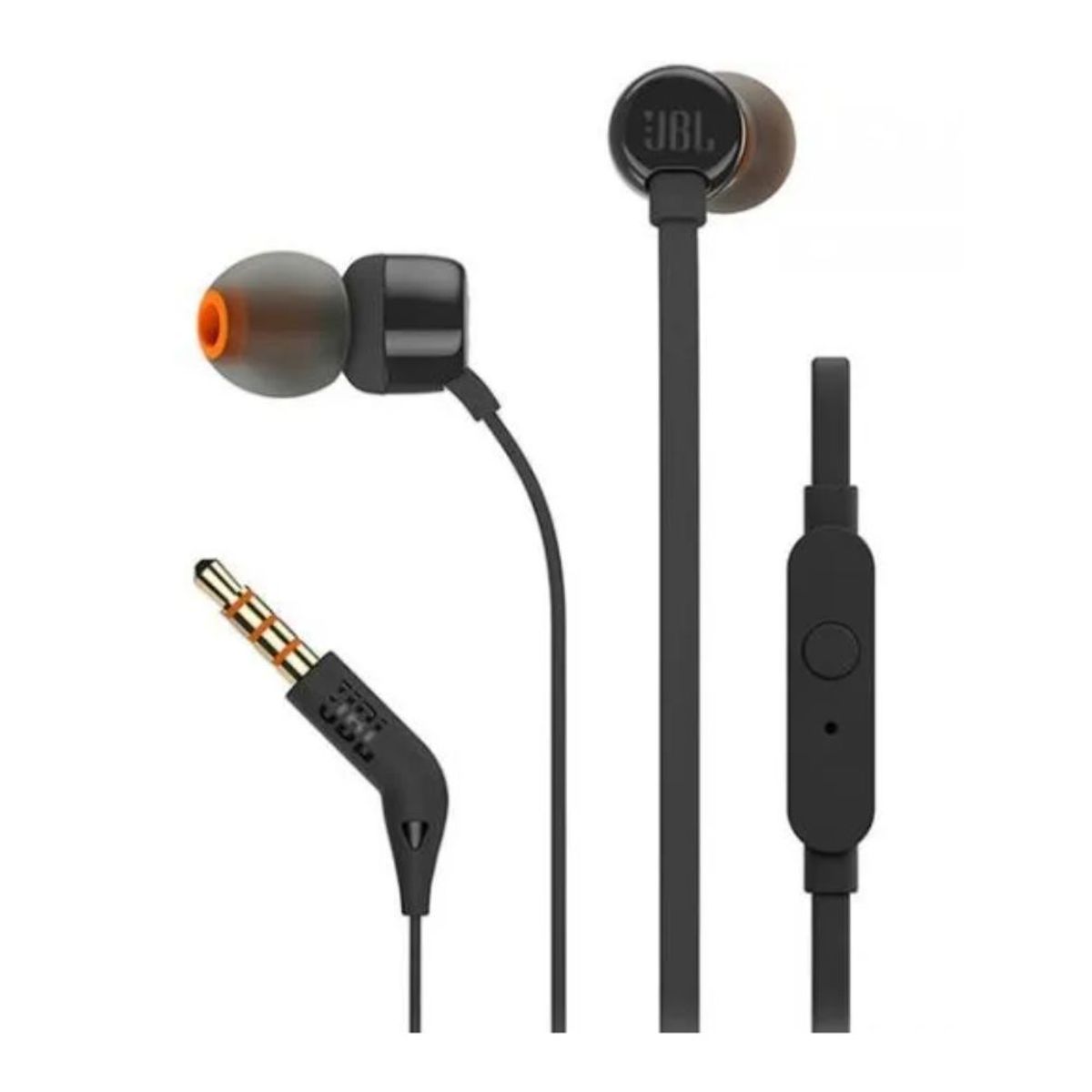 JBL - JBL Tune 110 Audífono Original con Micrófono Pure Bass 3.5 mm - Negro