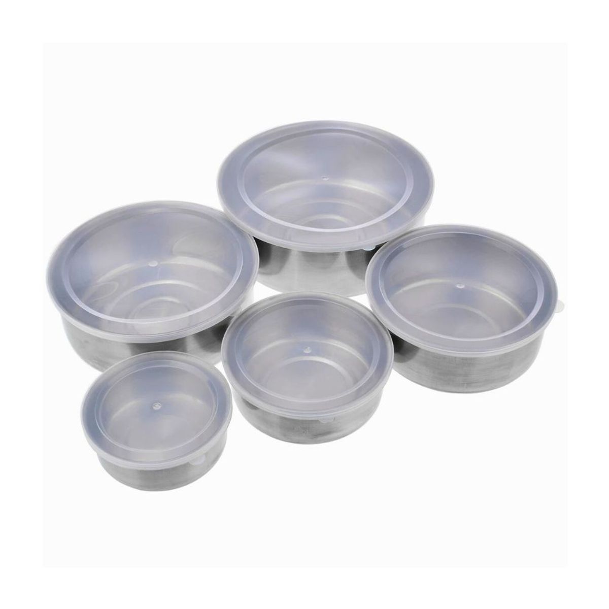 INSPIRA - Set de 5 Mini Bowls de Acero con Tapa Protect Fresh Box