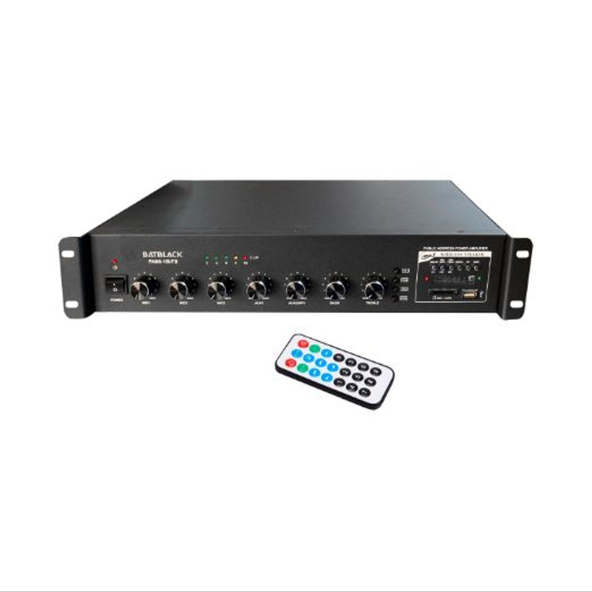 BATBLACK - Amplificador de Audio 300W Bluetooth USB y Radio PAM8-15UFB BATBLACK