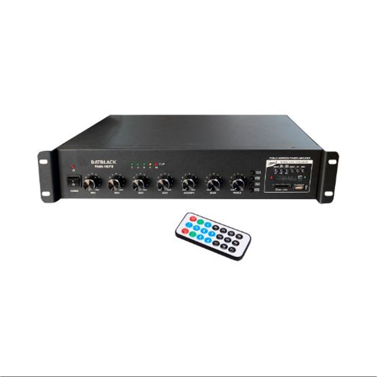 BATBLACK - Amplificador de Audio 300W Bluetooth USB y Radio PAM8-15UFB BATBLACK