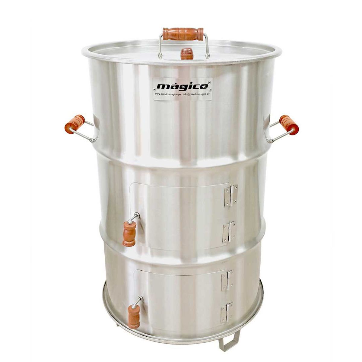 MAGICO - Cilindro Parrillero Inoxidable Grande