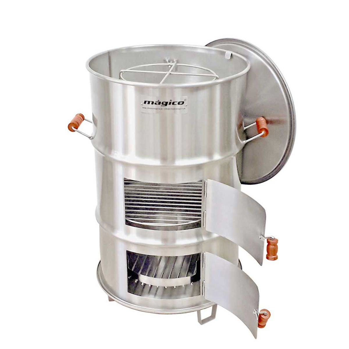 MAGICO - Cilindro Parrillero Inoxidable Grande