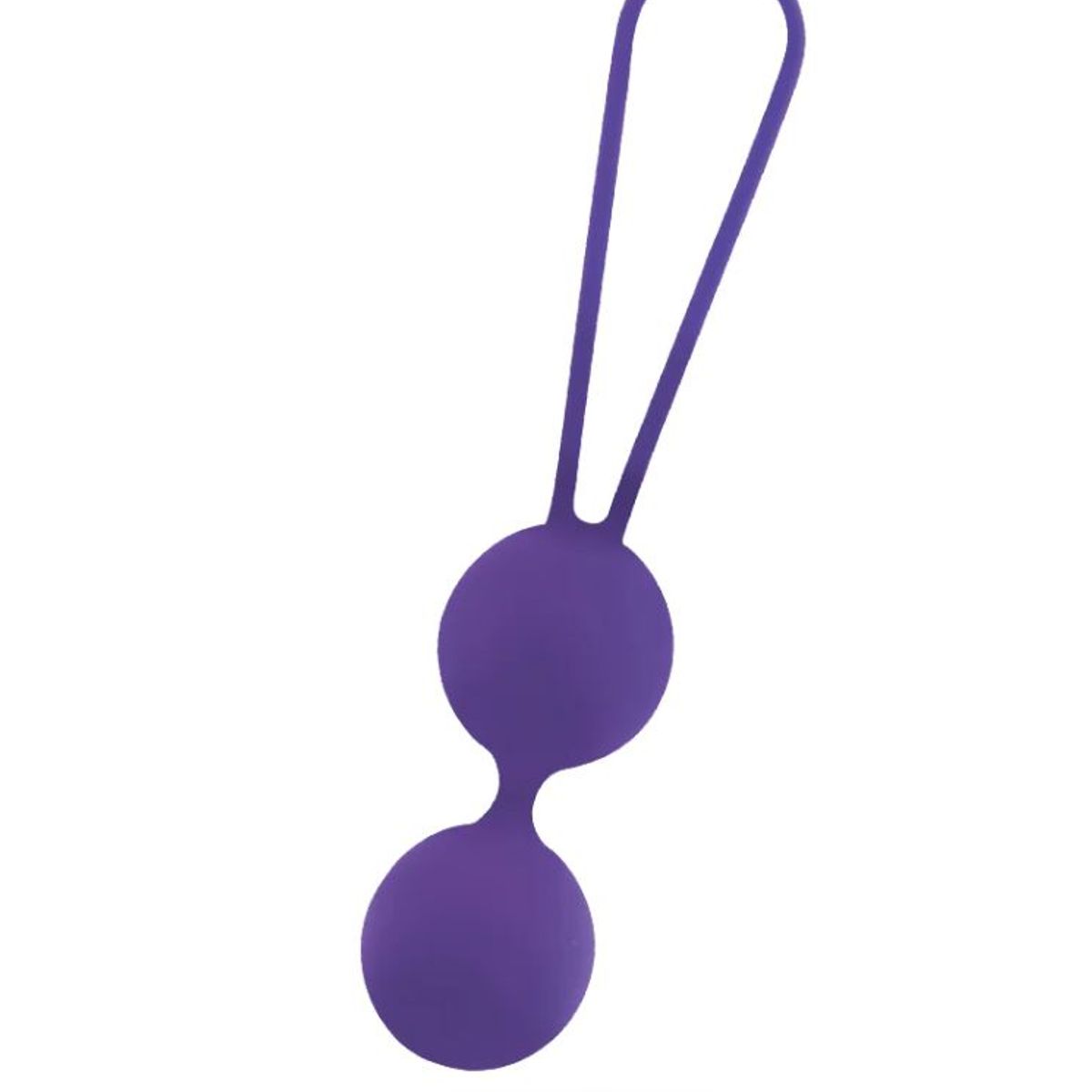 GENERICO - Plug doble bola  morado de silicona 7.5x3.2 cm