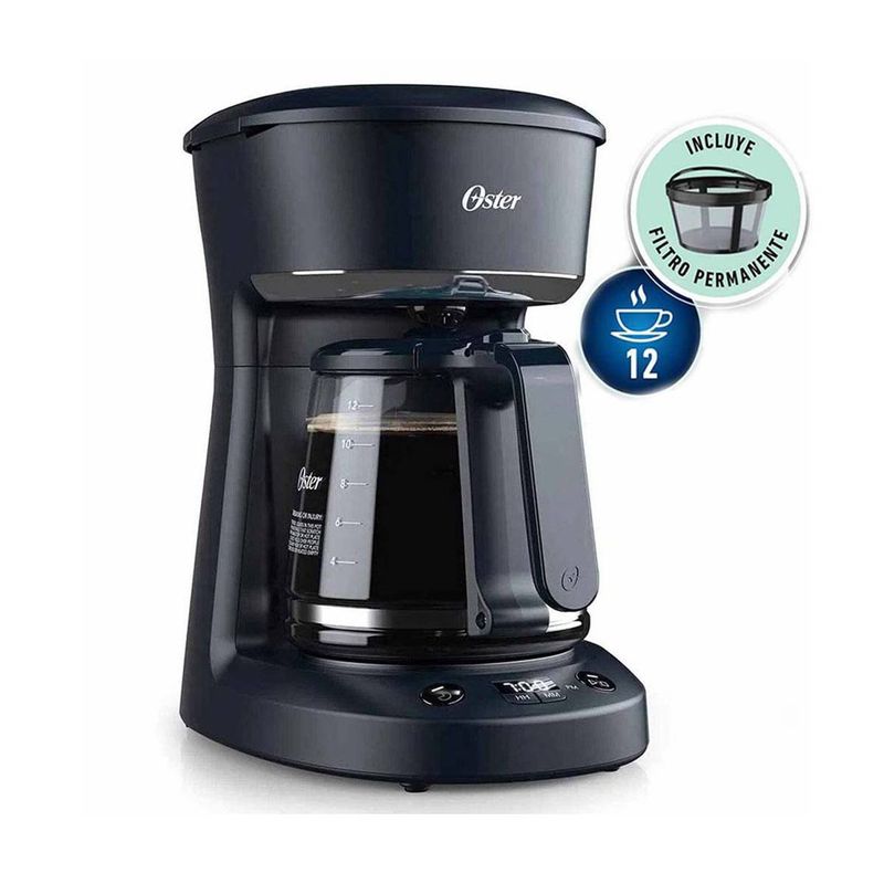 OSTER - Cafetera programable Oster de 12 tazas con auto apagado BVSTDCP12B