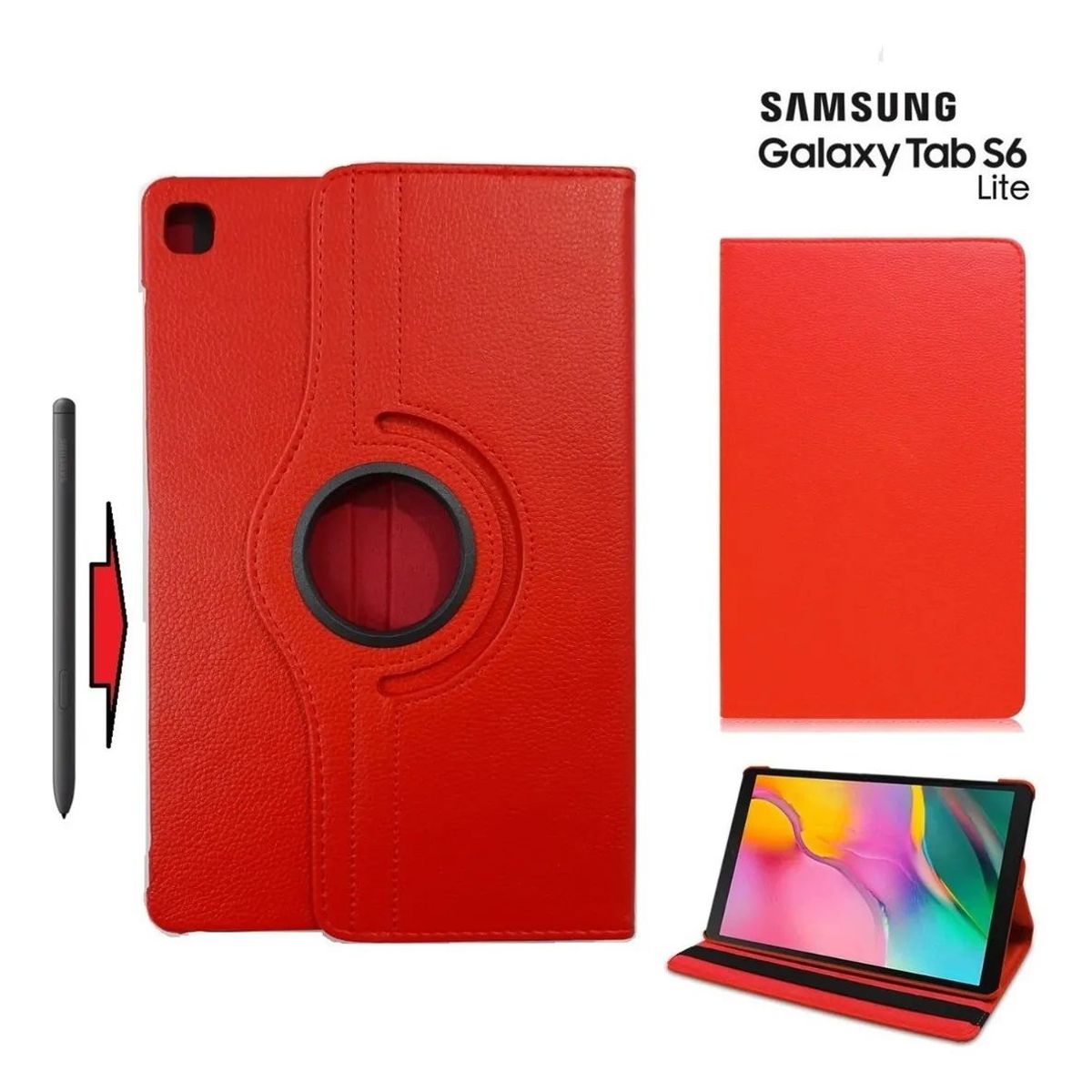 GENERICO - Funda de Cuero para Samsung Tab S6 Lite SM-P610 Protector Case Forro