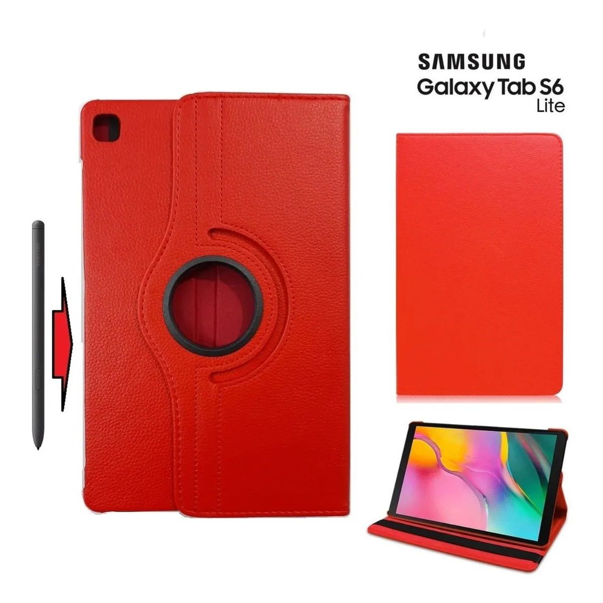 GENERICO - Funda de Cuero para Samsung Tab S6 Lite SM-P610 Protector Case Forro