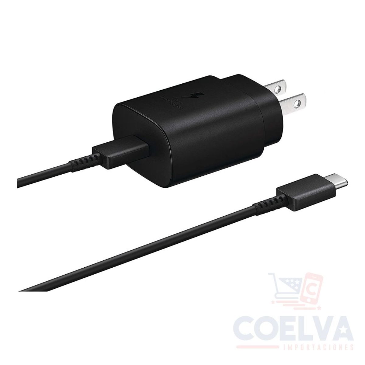 SAMSUNG - Samsung Cargador de Pared de Carga Súper Rápida USB-C de 25 W - Negro