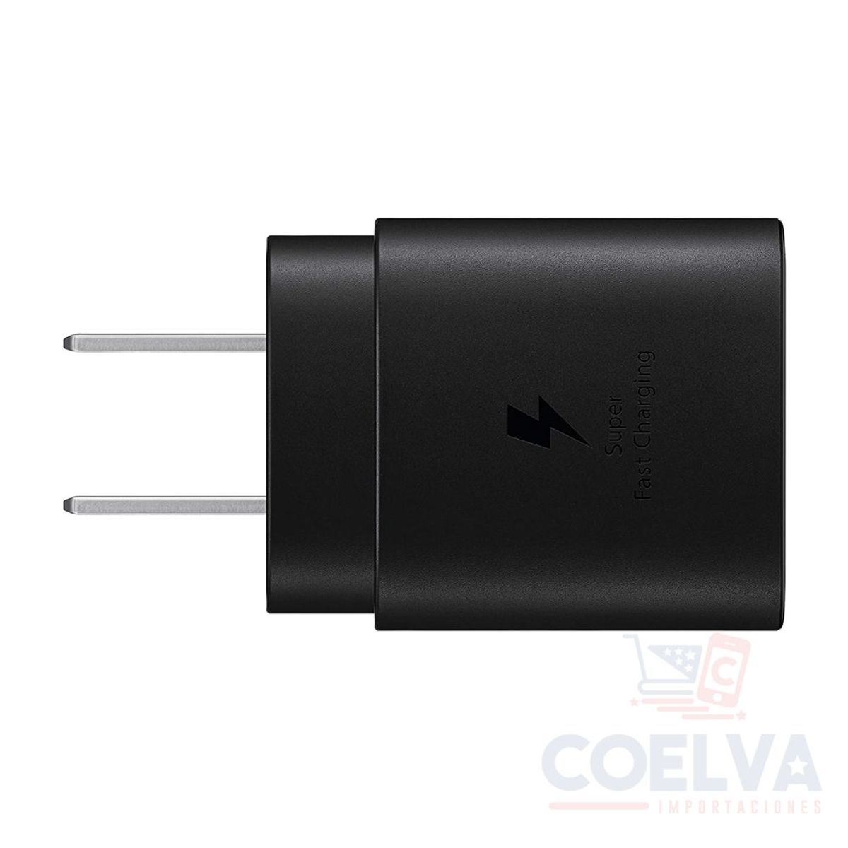 SAMSUNG - Samsung Cargador de Pared de Carga Súper Rápida USB-C de 25 W - Negro