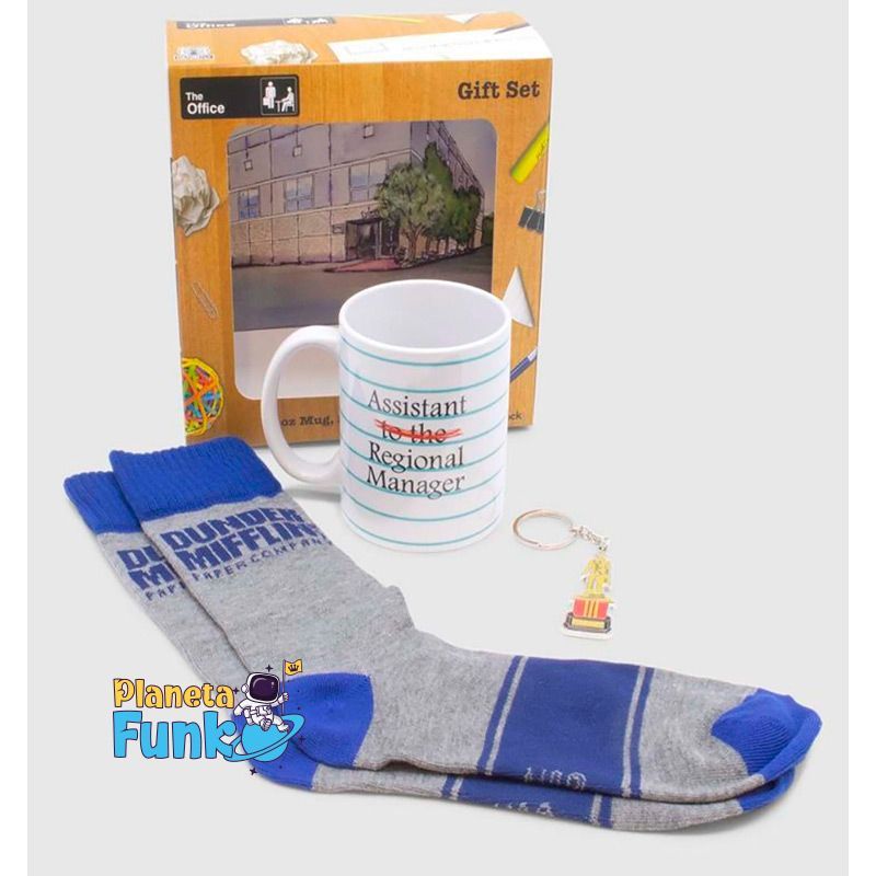 GENERICO - THE OFFICE SET DE REGALO TAZA MEDIAS LLAVERO