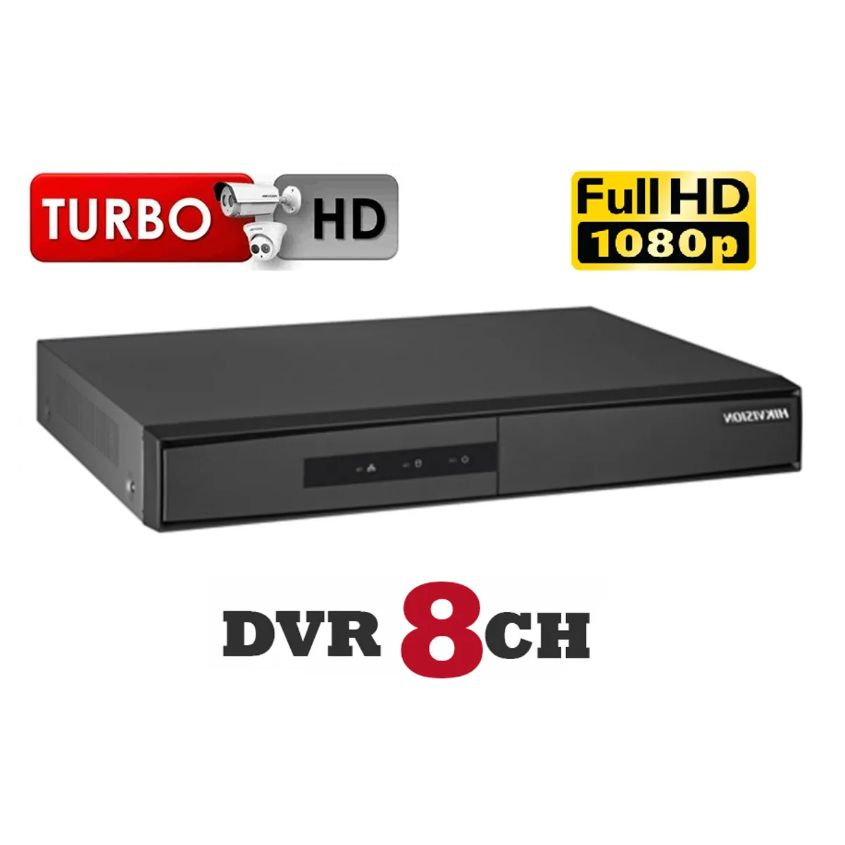 HIKVISION - Grabador DVR 8CH Soporta 1 HDD 720P, 1080p Lite con AUDIO Hikvision