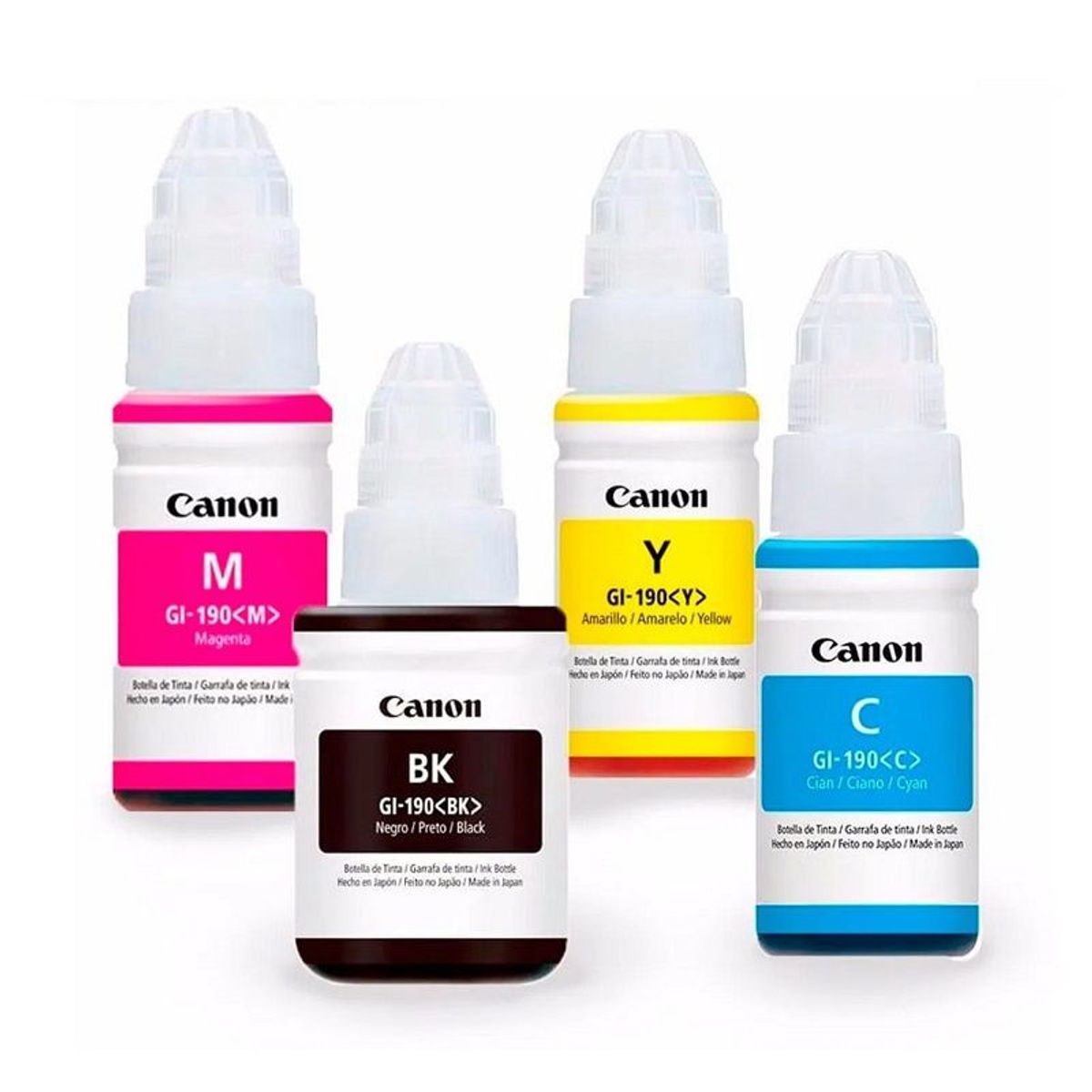 CANON - Juego de Botellas de Tinta Canon GI-190 CMYBK