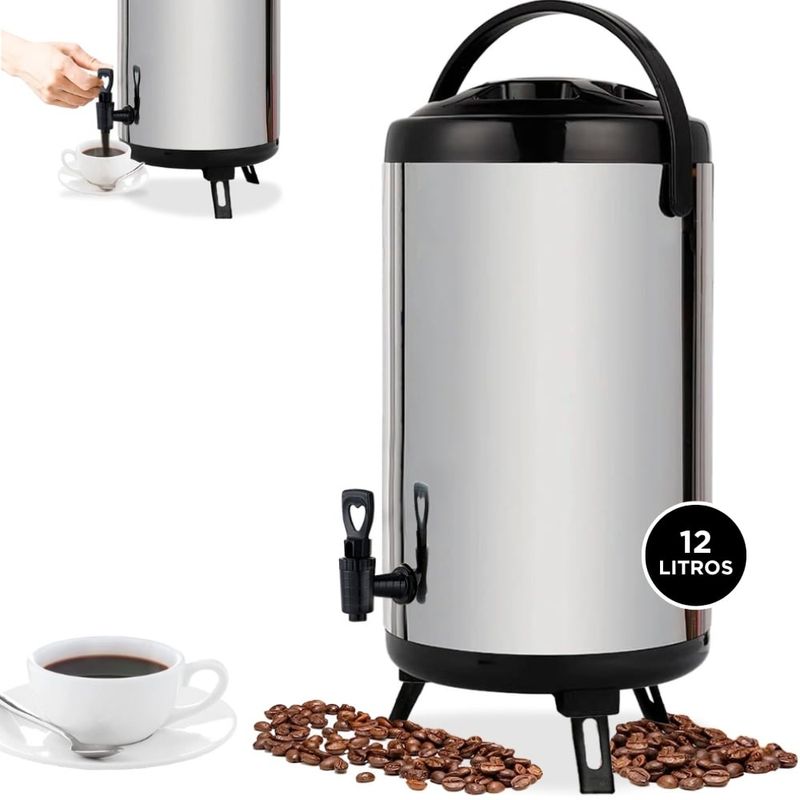 MINARI - Termo Dispensador Agua Caliente Café Acero Inoxidable 12 Litros T120