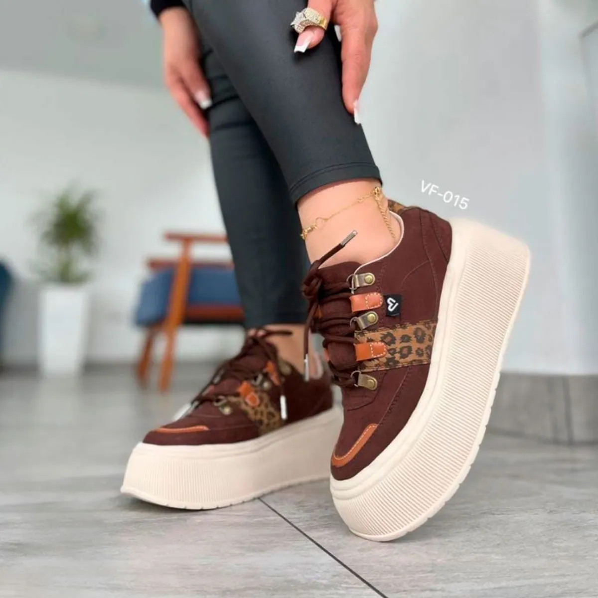 MAGDALENA SHOES - ZAPATILLAS CHUNKY MUJER MELI 834 MARRON