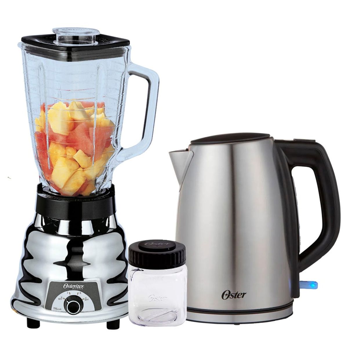 OSTER - Combo Licuadora Clasica Oster 250-22 + Hervidor de acero BVSTKT673SS