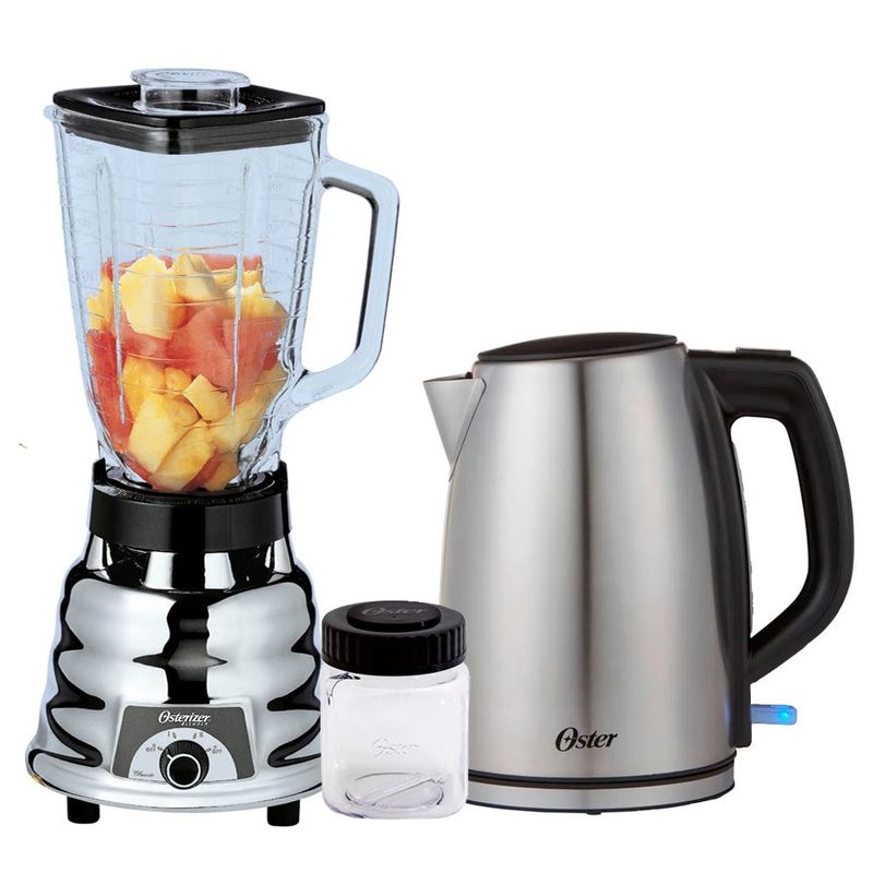 OSTER - Combo Licuadora Clasica Oster 250-22 + Hervidor de acero BVSTKT673SS