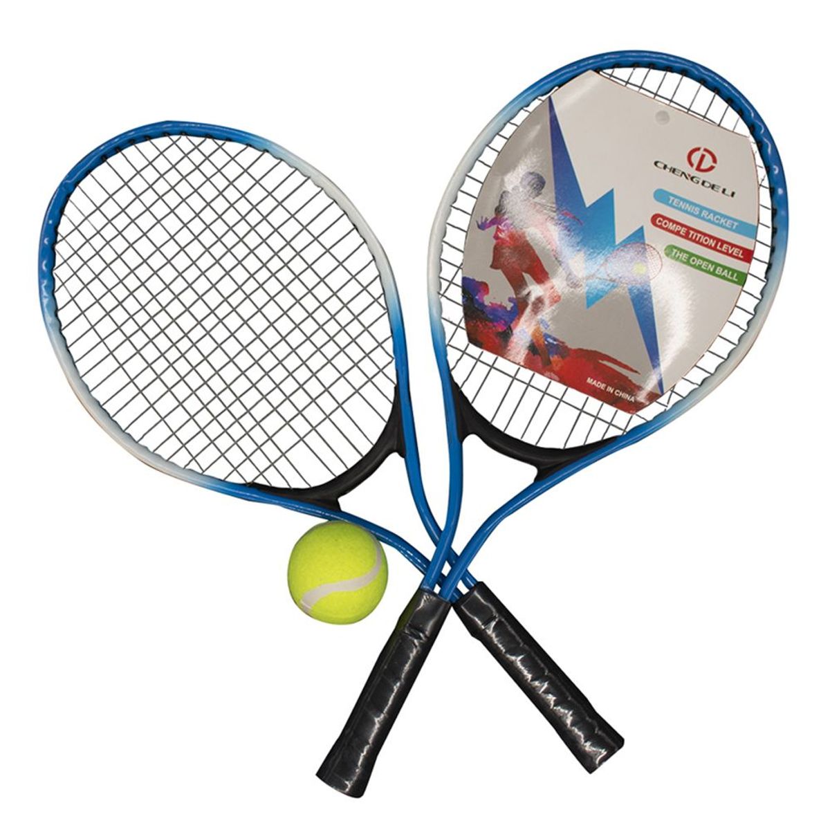 GENERICO - Set De 2 Raquetas De Tenis + Pelota