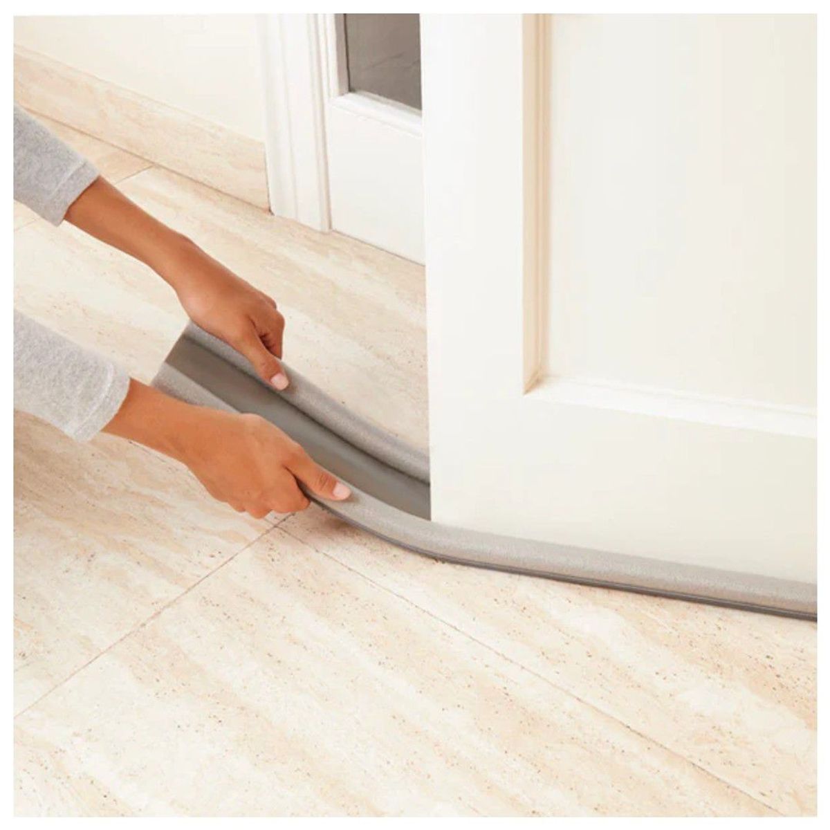 GENERICO - Burlete Flexible Antipolvo 95 cm  Sellado de Puerta Gris