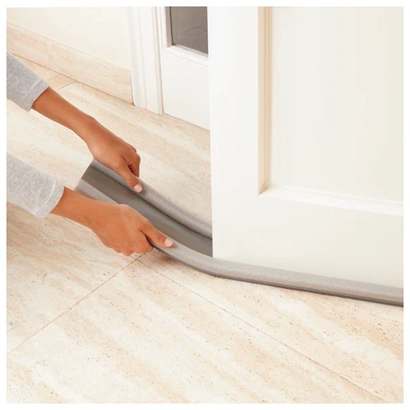 GENERICO - Burlete Flexible Antipolvo 95 cm  Sellado de Puerta Gris