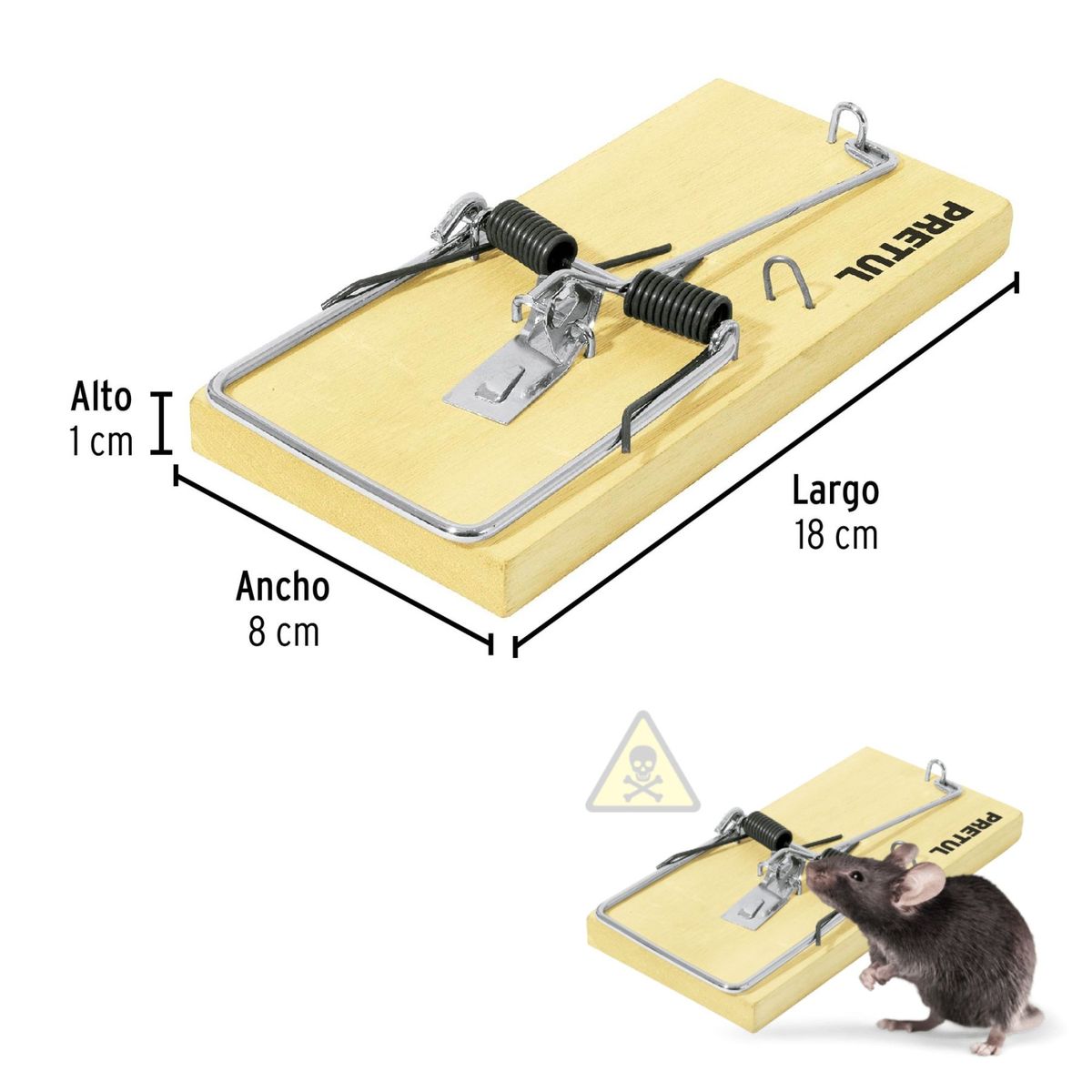 PRETUL - Trampa Ratonera 7pulg madera Pretul