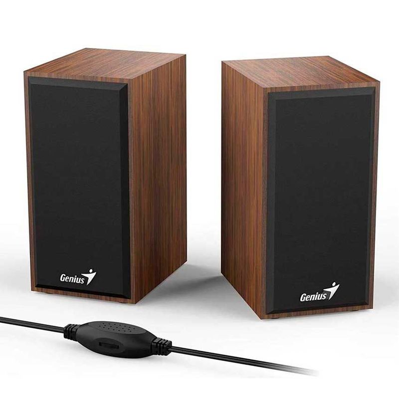 GENIUS - Parlante Genius SP-HF180 USB Ideal Escritorio Pc Notebook - Madera