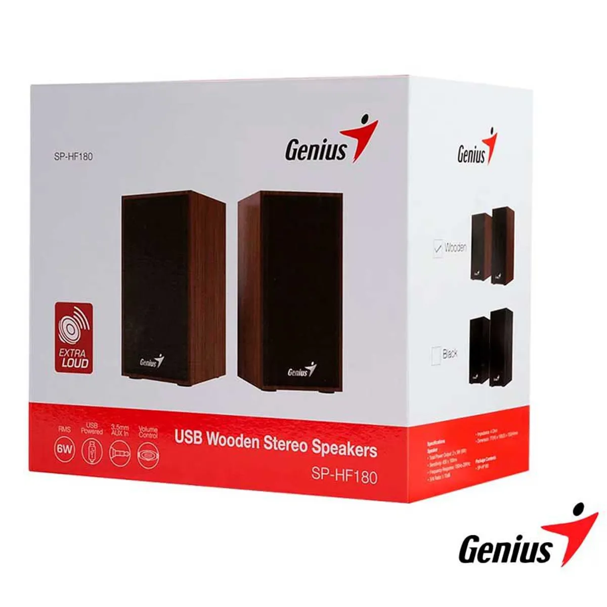GENIUS - Parlante Genius SP-HF180 USB Ideal Escritorio Pc Notebook - Madera