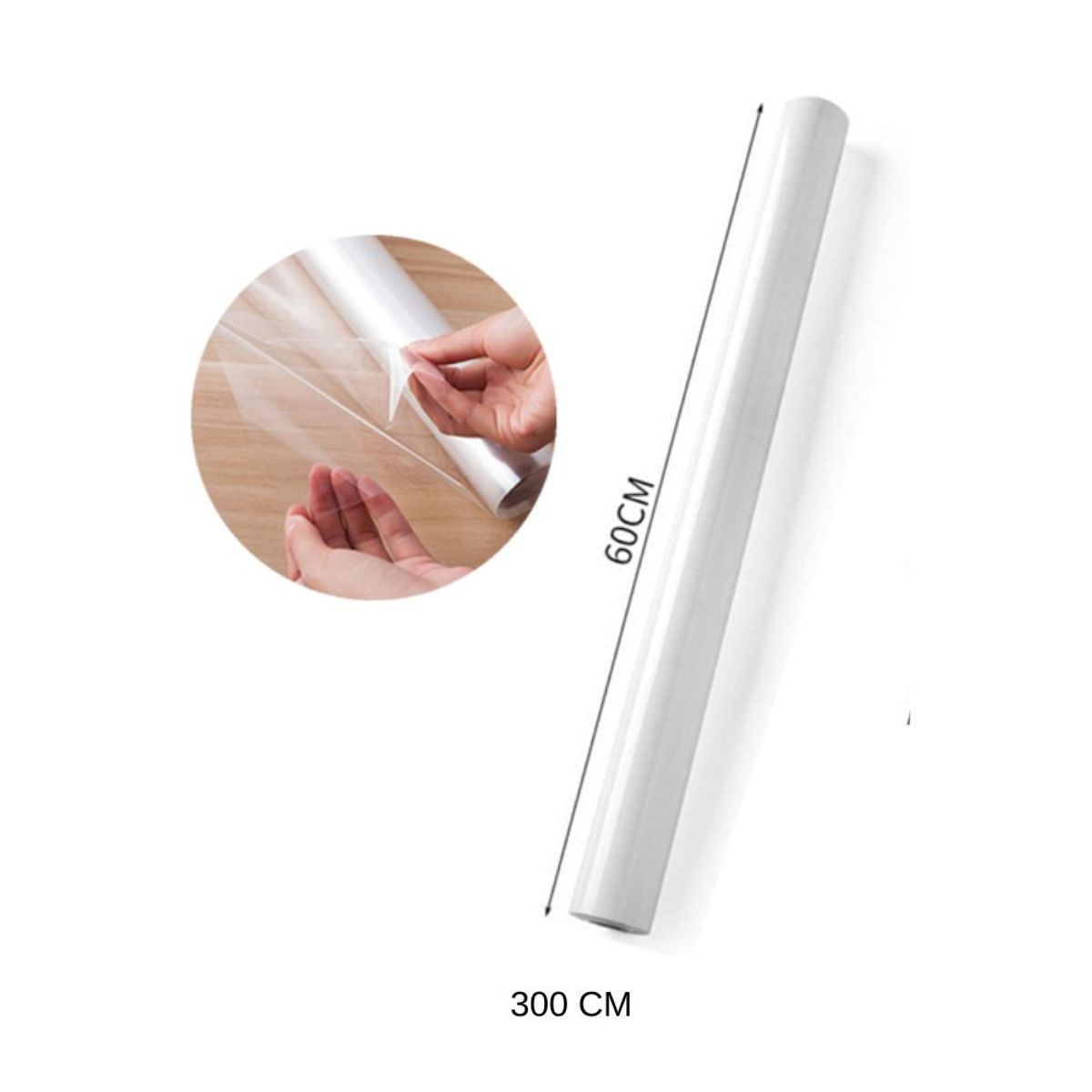 INSPIRA - Papel Transparente Adherente Impermeable 60cm x 3m