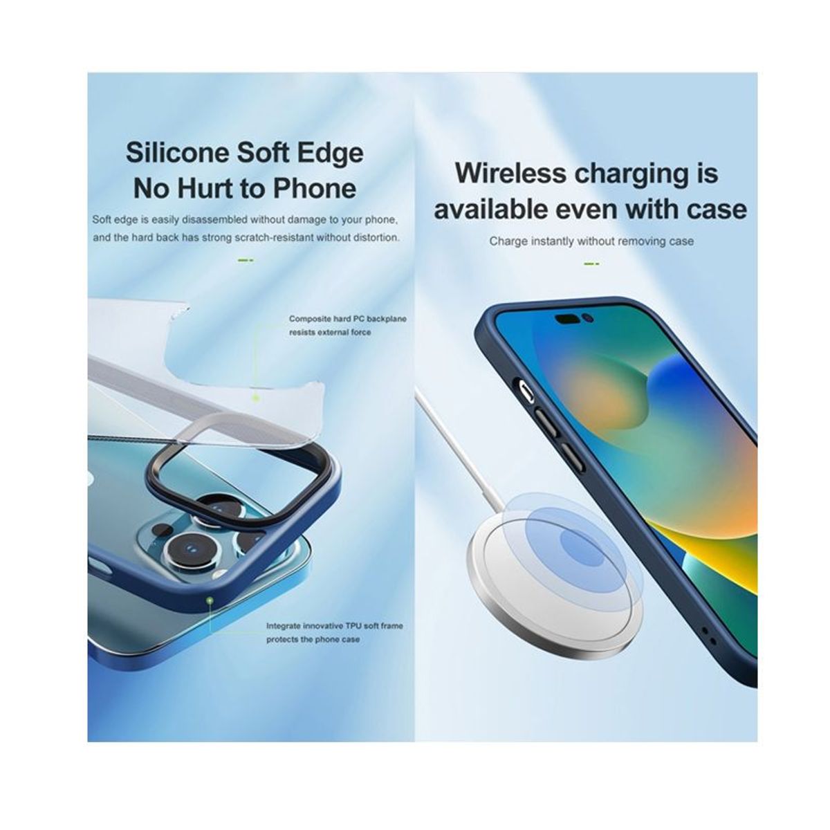 ROCK - Case Protector Funda ROCK Hybrid Antishock iPhone 14 Pro MAX