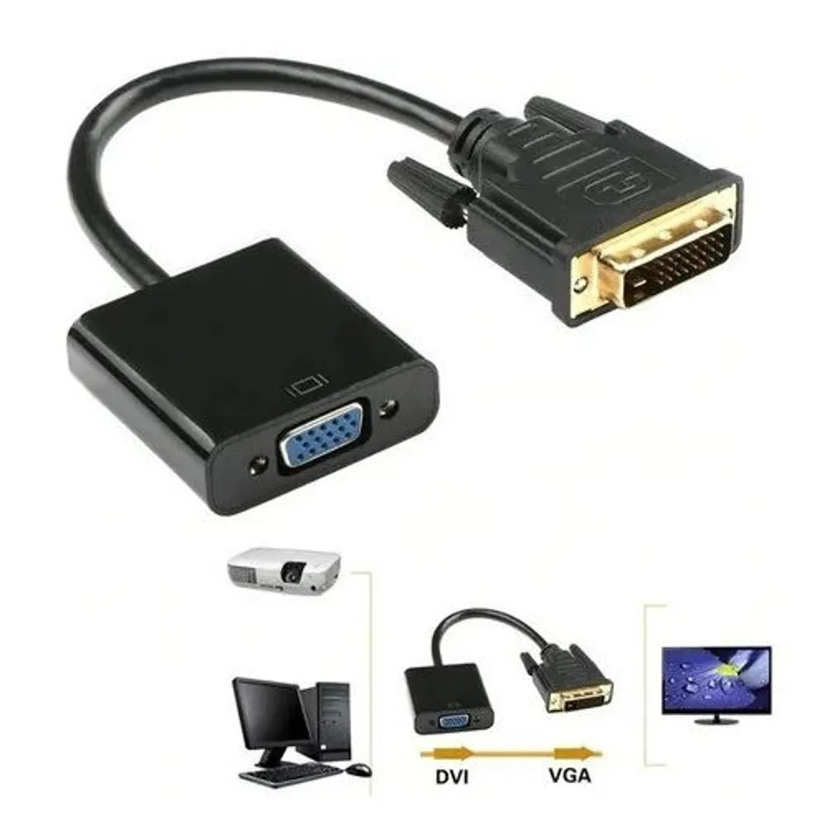 GENERICO - Adaptador De Dvi-d Dual A Vga