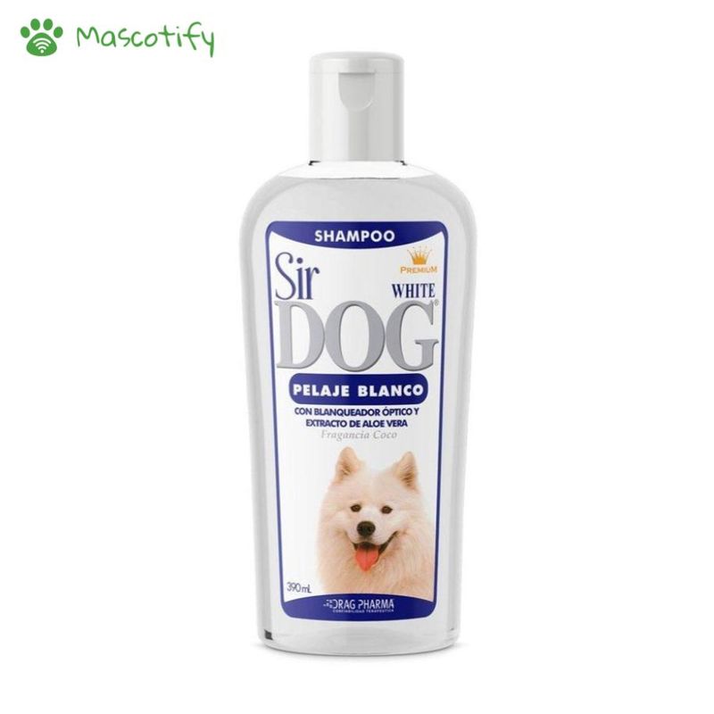DRAG PHARMA - Sir Dog White shampoo para pelaje blanco  390ml