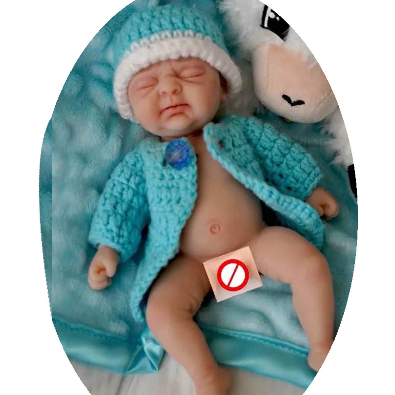 Mini Bebe Reborn Silicona Ojos Cerrados 18 Niña GENERICO