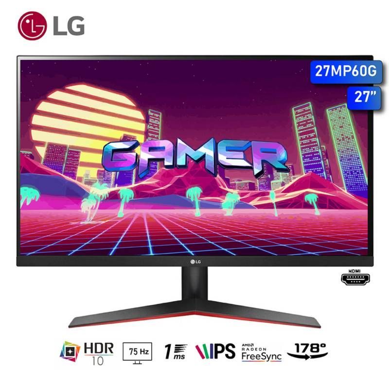 LG - Monitor LG 27MP60G 27 1920x1080 FHD IPS HDMI VGA DP Headphone