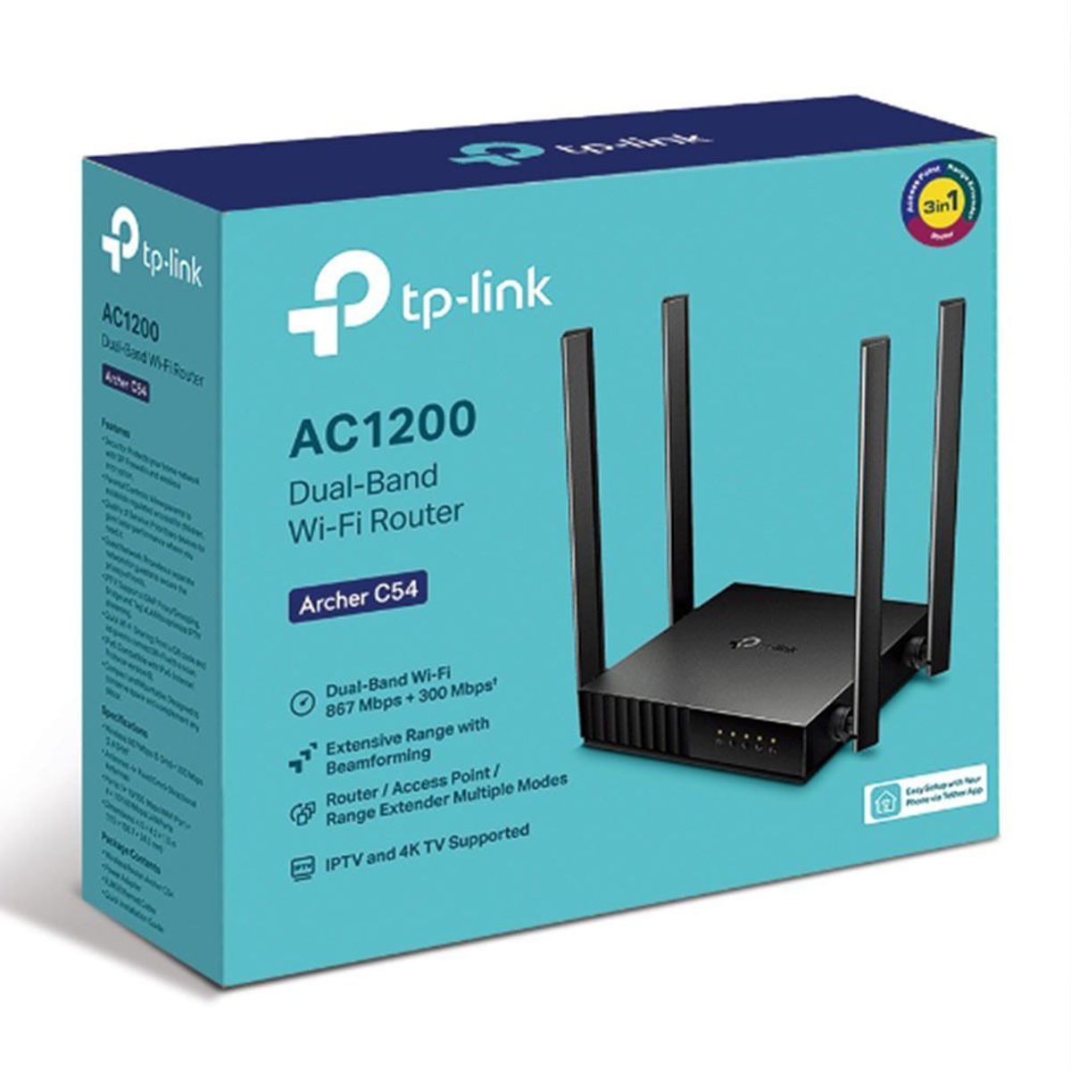 TP LINK - Router Tp-Link Archer C50 Wifi Doble Banda AC1200