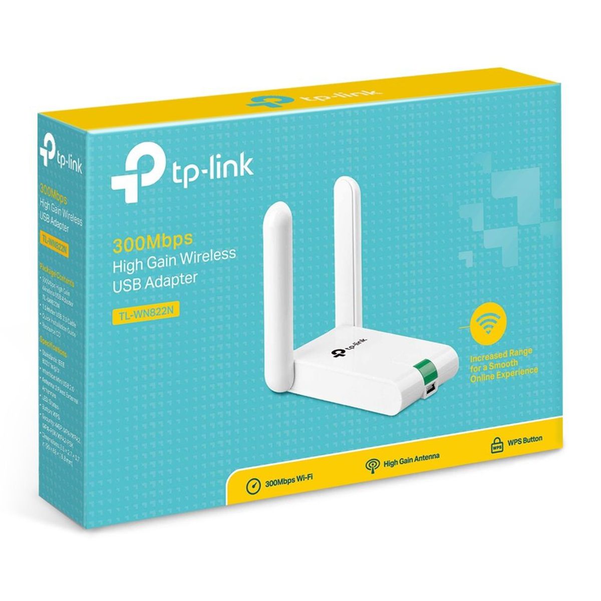 TP LINK - Adaptador USB Inalámbrico Tp-Link WN822N 300Mbps